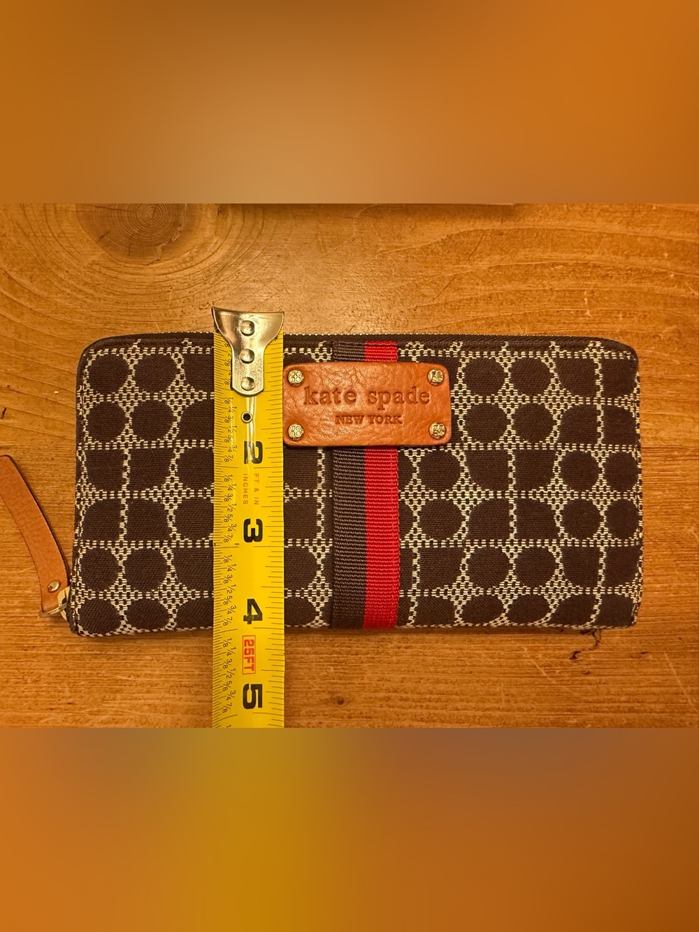 kate spade Black, Red and Brown Striped Wallet - Picture 5 of 6